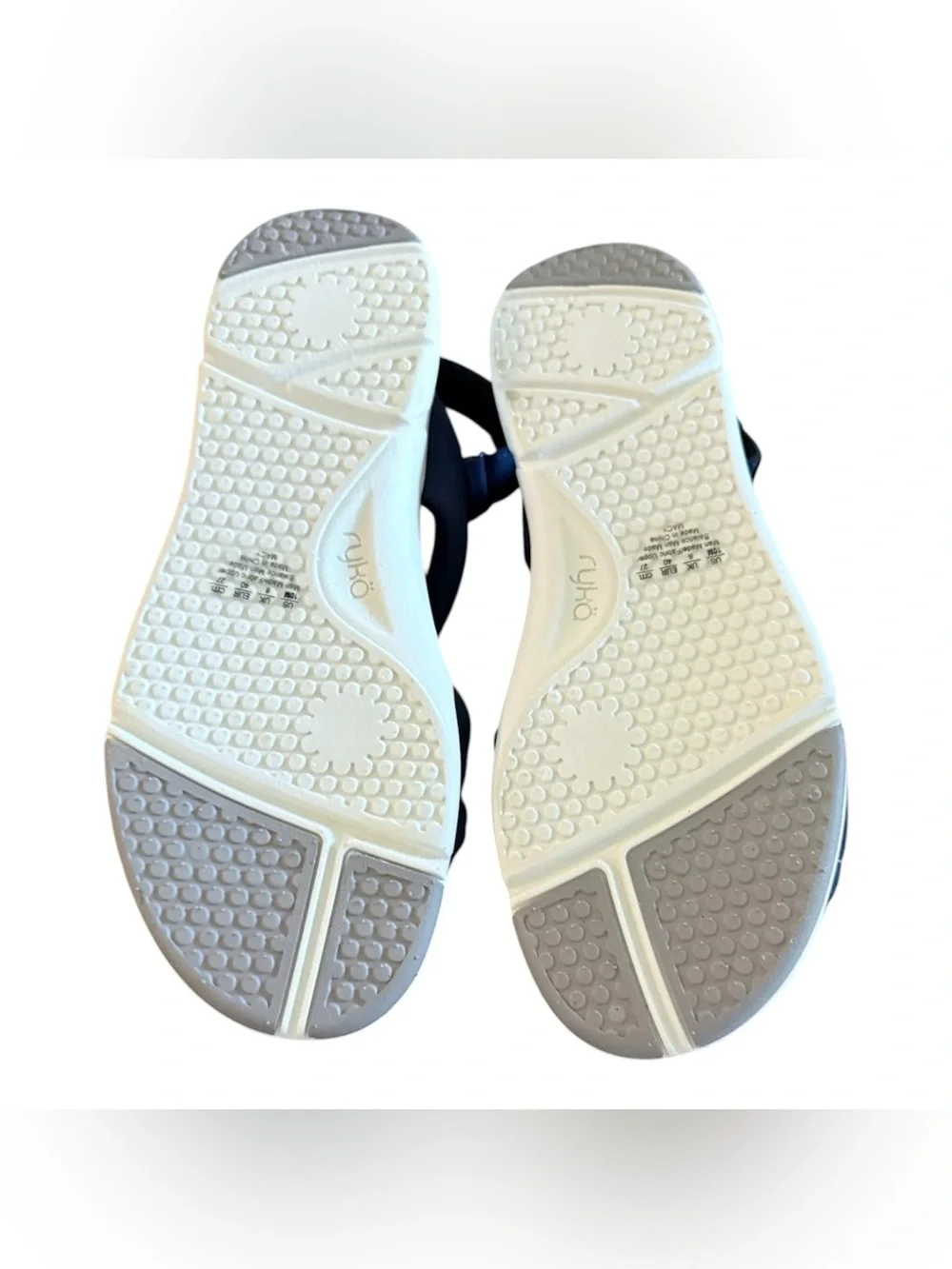 NWT Ryka Mallorie women’s 10 adjustable back strap navy blue sandals